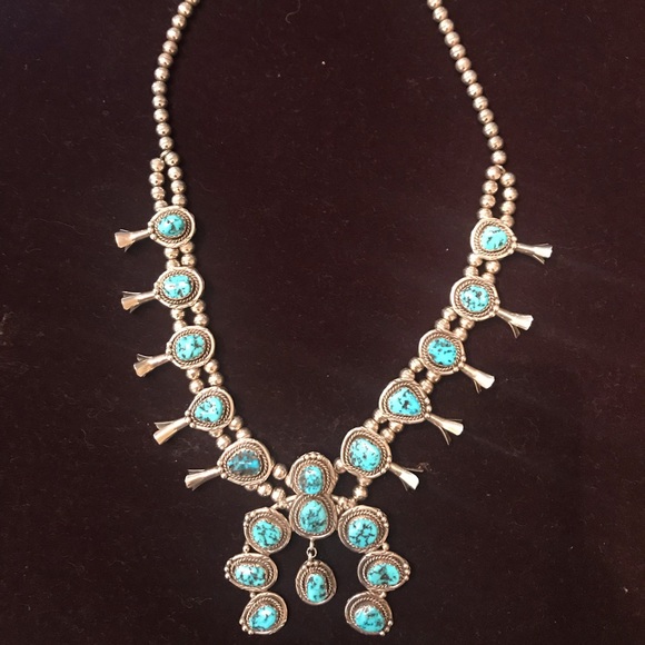 Jewelry - Navajo Squash Blossom Necklace